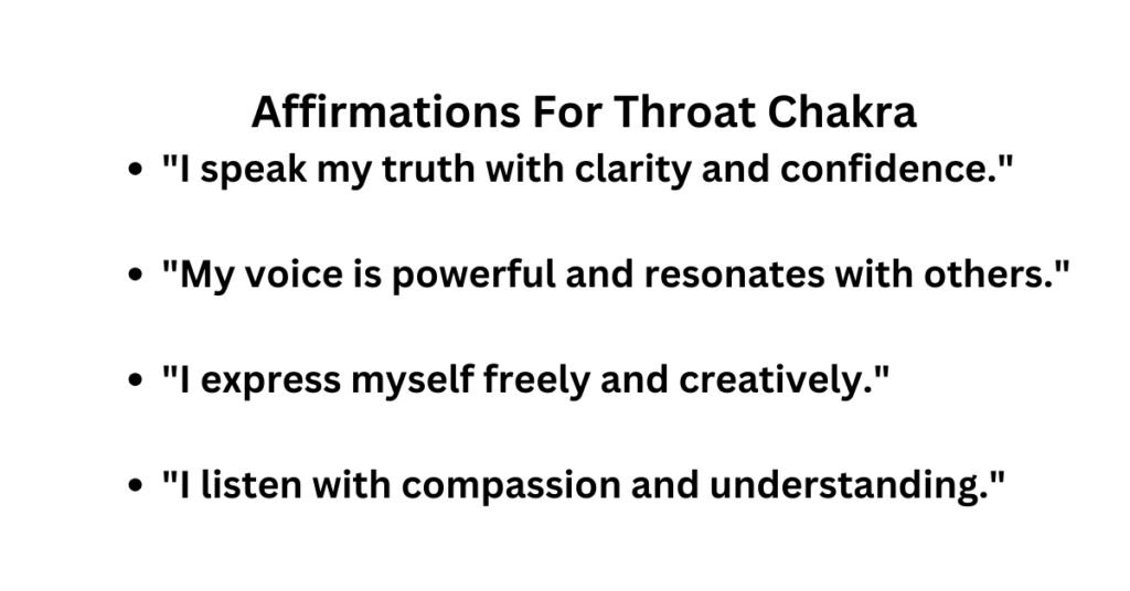 Affirmations For Throat Chakra